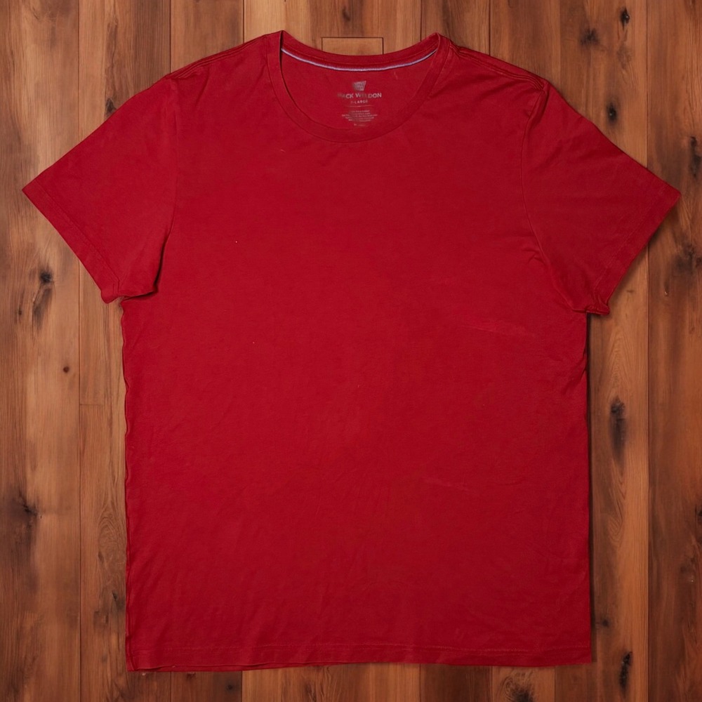 Mack Weldon T-Shirt‎ Mens XL Red Pima Cotton Casual Short Sleeve Tee